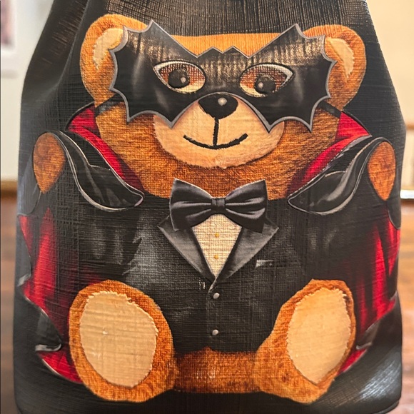 Moschino Bat Teddy Bear Bucket Crossbody Bag - Picture 7 of 10